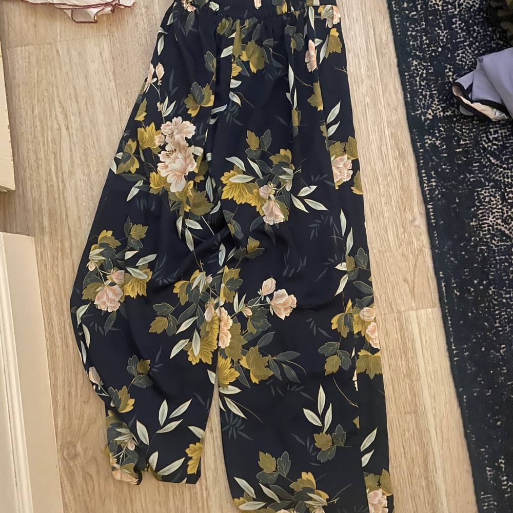 Lucy Paris Navy Floral Pants